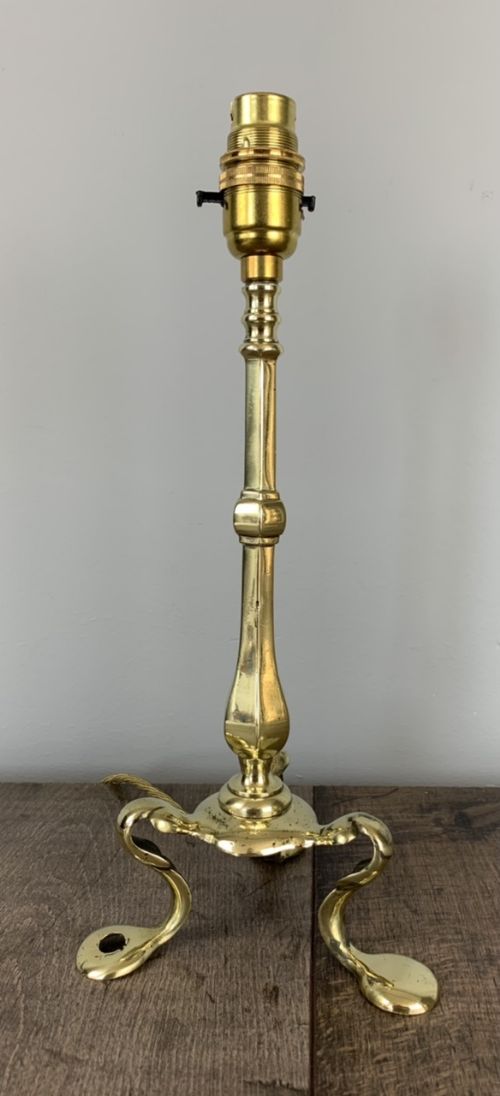 C1910 Brass Pullman Table Lamp, Rewired and Pat Tested