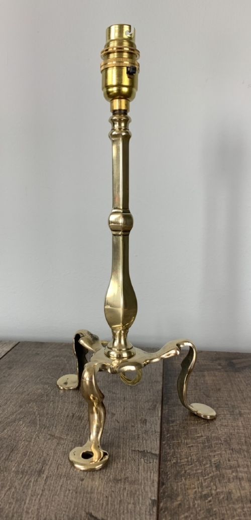 C1910 Brass Pullman Table Lamp, Rewired and Pat Tested