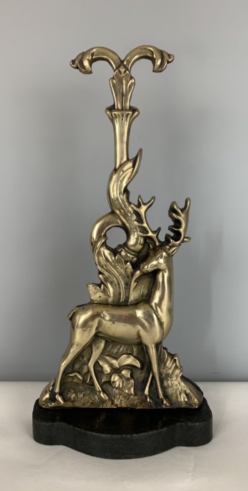 Victorian Brass and Cast Iron Stag Doorstop Door Stop