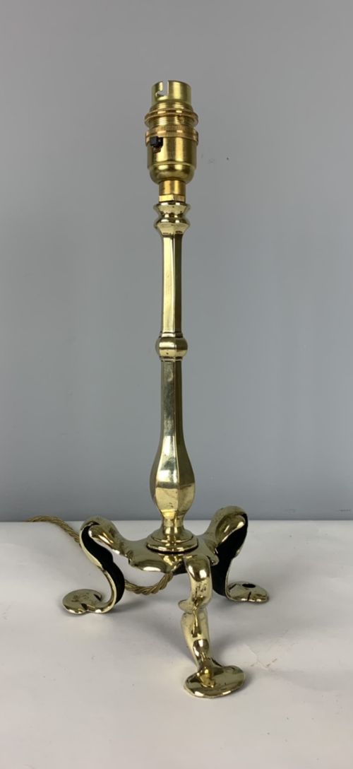 C1910 Brass Pullman Table Lamp, Rewired and Pat Tested