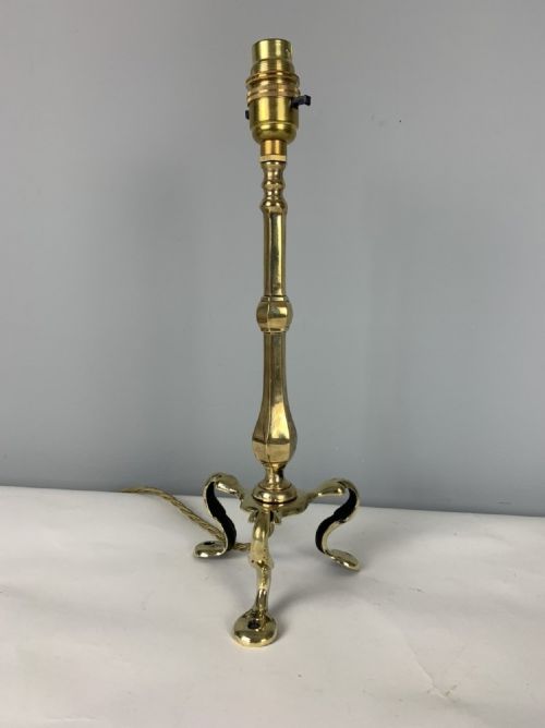 C1910 Brass Pullman Table Lamp Rewired and Pat Tested