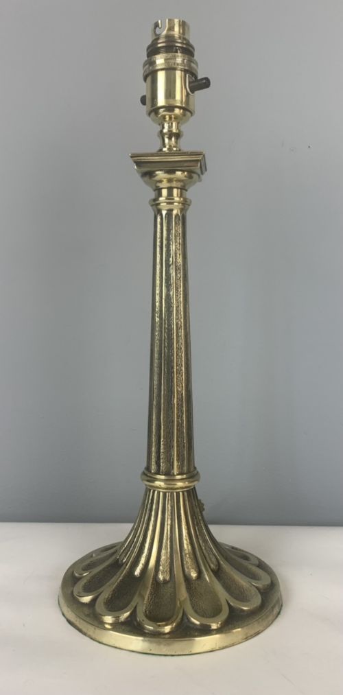Quality Brass Table Lamp, C1910. Rewired and Pat Tested