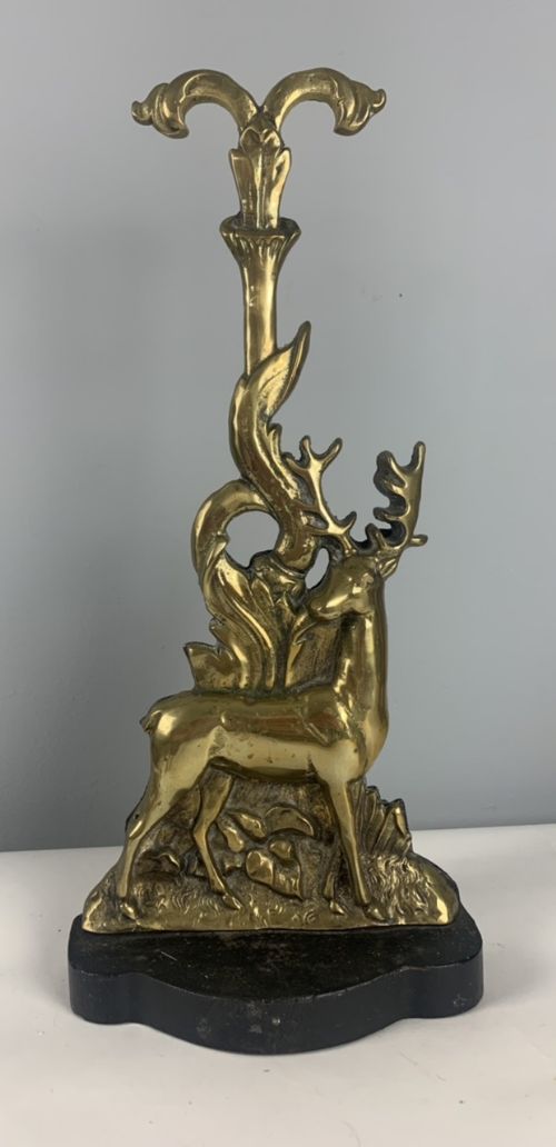 Victorian Brass and Cast Iron Stag Doorstop Door Stop
