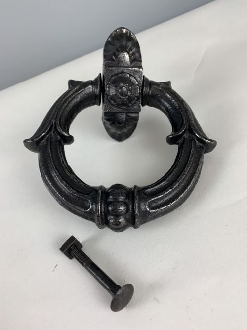 Victorian Cast Iron Ring Door Knocker, Fully Refurbished