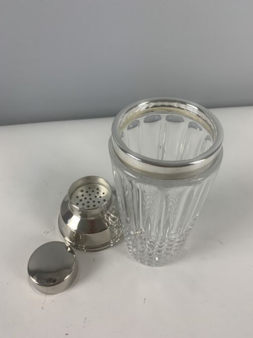 fig 1. Art Deco Glass & Silver Plated Cocktail Shaker, C1930
