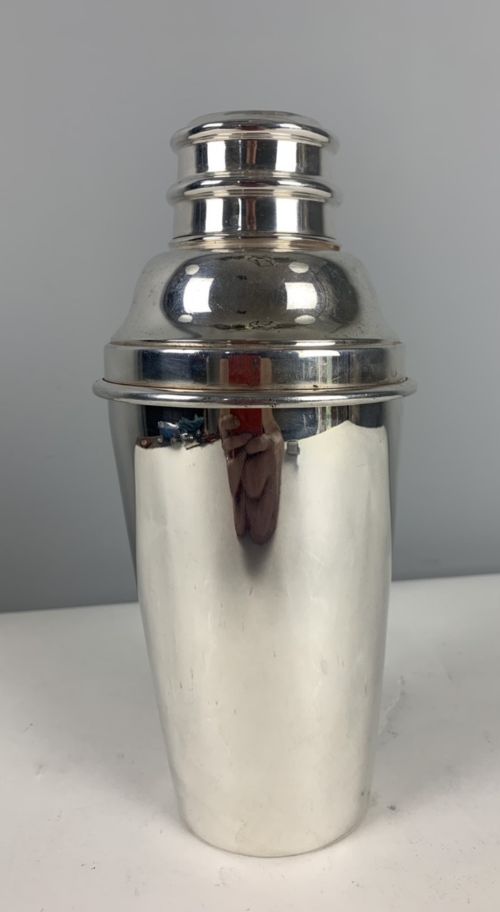 1930s Art Deco Silver Plated Cocktail Shaker
