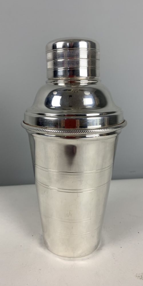 Art Deco Silver Plated Cocktail Shaker Dated 1933