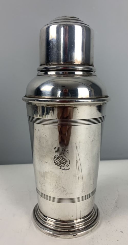 Goldsmiths & Silversmiths Company Regent St London Art Deco Silver Plated Cocktail Shaker