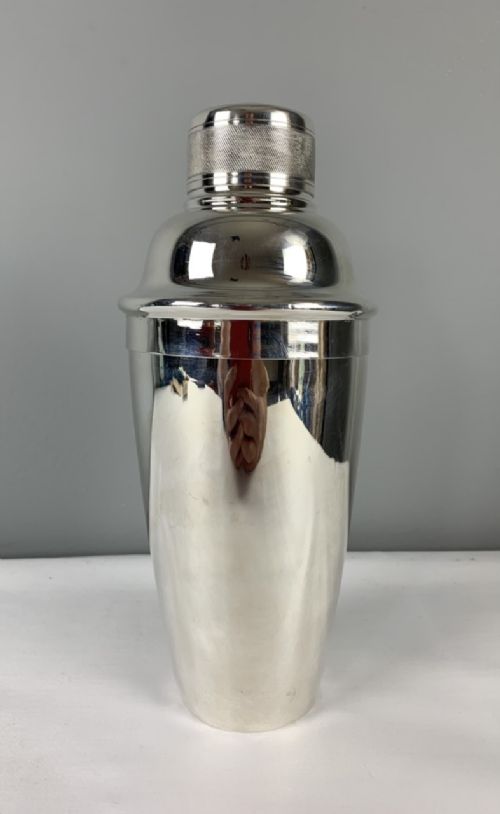 Art Deco Silver Plated Cocktail Shaker, Made in USA by Universal