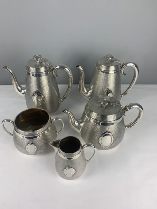 fig 4. Victorian Silver Plated 5 Piece Tea Coffee Service By Elkington