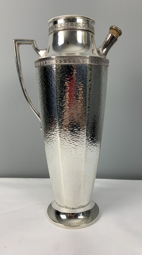 3 Qts Art Deco Silver Plated Cocktail Shaker by Sami-tite Made in USA