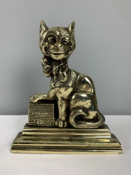 Ye Cheshire Cat Brass Doorstop Door Stop Door Porter
