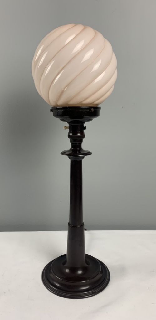 Art Deco Bakelite Table Lamp, Original Shade, Rewired and Pat Tested