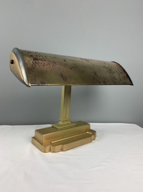 1930s Art Deco Globe Electric Bankers Lamp, Table Lamp, Rewired and Pat Tested