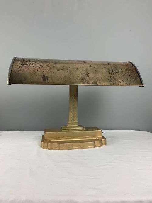 fig 1. 1930s Art Deco Globe Electric Bankers Lamp, Table Lamp, Rewired and Pat tested