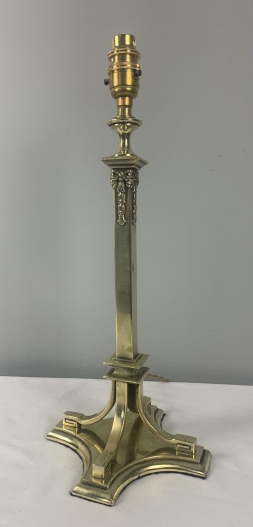 Quality Victorian Brass Decorative Table Lamp, Rewired and Pat Tested