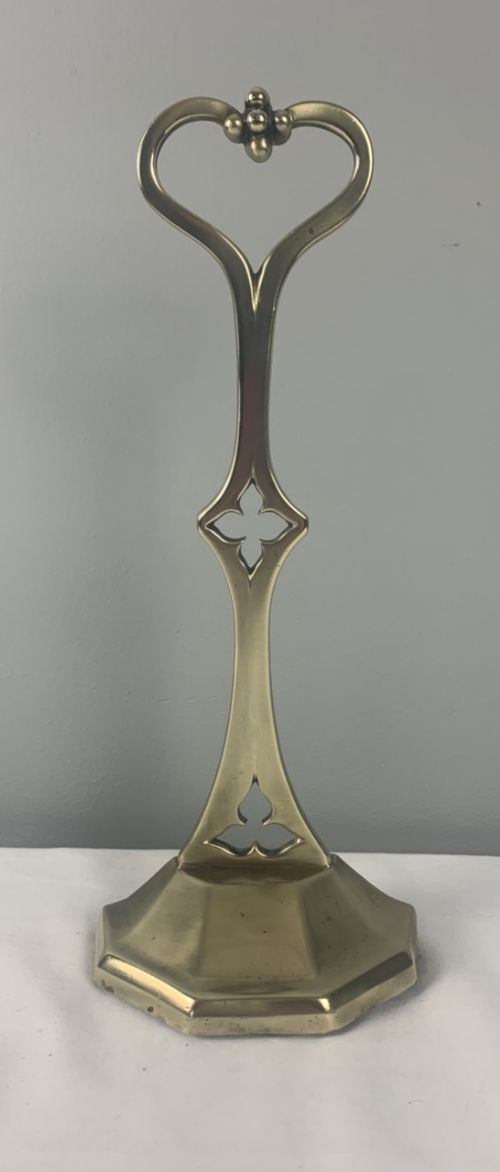 Brass Doorstop Door Stop Door Porter Gothic Revival Design,original Lead Weight C1850