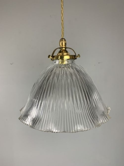 Prism Pendant Ceiling Light, Original Shade, Rewired