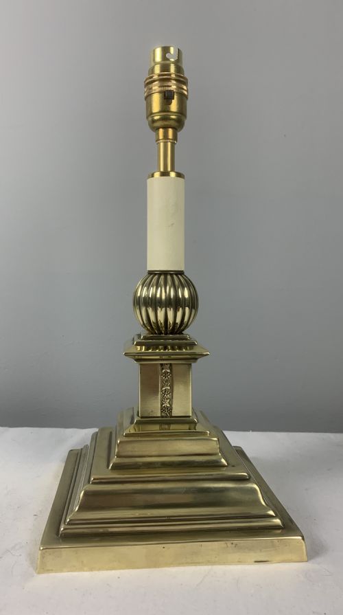 Victorian Brass Table Lamp, Rewired and Pat Tested