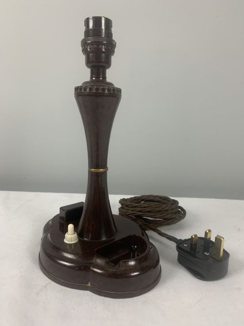 Art Deco Bakelite Smokers Table Lamp, Rewired and Pat Tested