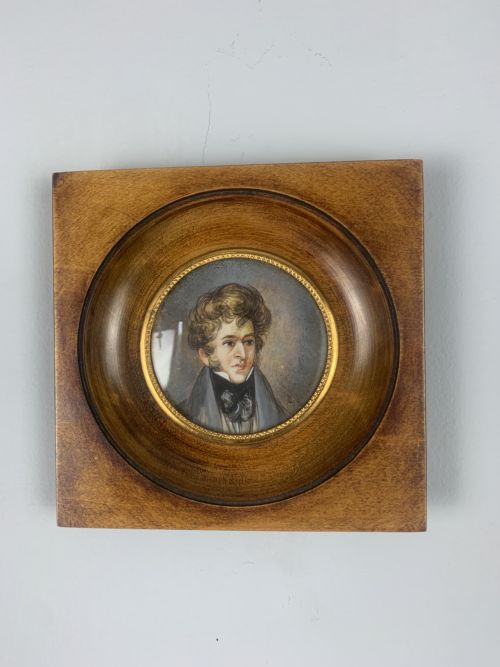 French Signed Miniature Portrait of Franz Liszt, Hungarian Composer, on Celluloid