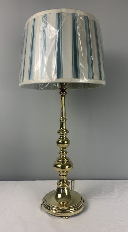 Tall, C1920, Brass Table Lamp, Rewired and Pat Tested