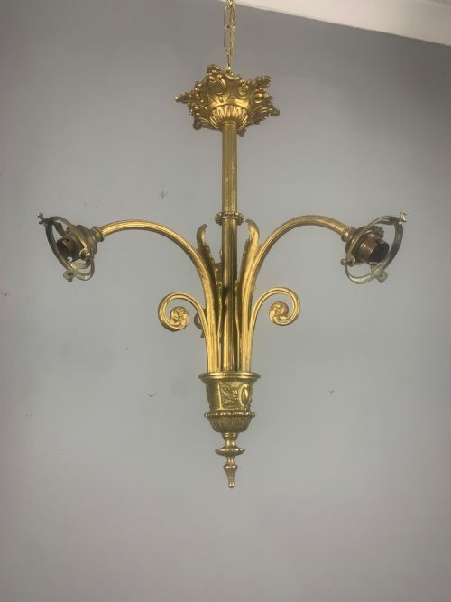 French 19th Century 3 Light Chandelier Ceiling Light