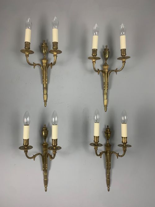 Set of 4 Classical French Antique Wall Lights