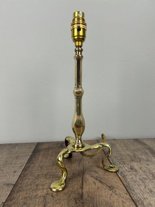Edwardian Brass Pullman Table Lamp, Rewired and Pat Tested
