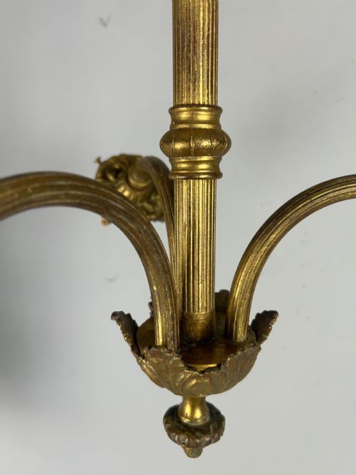FRENCH 19TH CENTURY 3 LIGHT CHANDELIER CEILING LIGHT - ADDITIONAL PHOTO 2