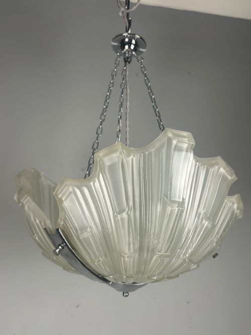 Art Deco Clam Shell Ceiling Light, Chandelier