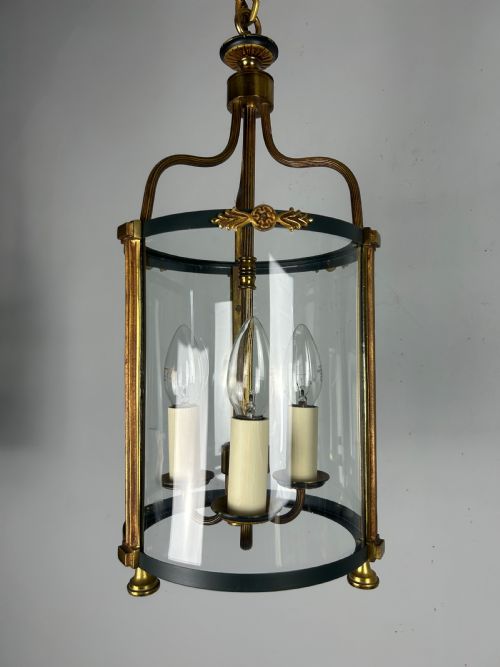 French Triple Light Empire Lantern, Rewired