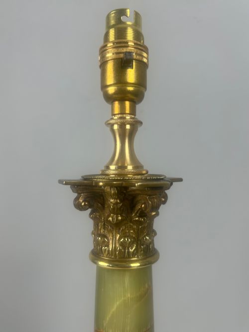 FRENCH MARBLE COLUMN TABLE LAMP REWIRED PAT TESTED - ADDITIONAL PHOTO 7