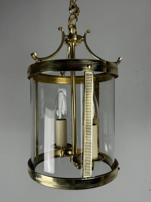 French Polished Brass Twin Light Lantern