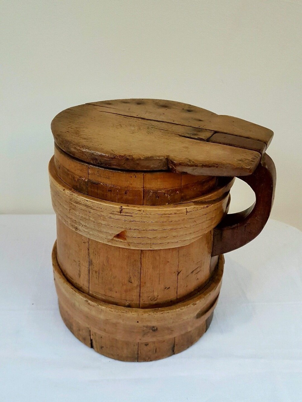 c1880 Kitchen Pine Scandinavian Flour Jug 