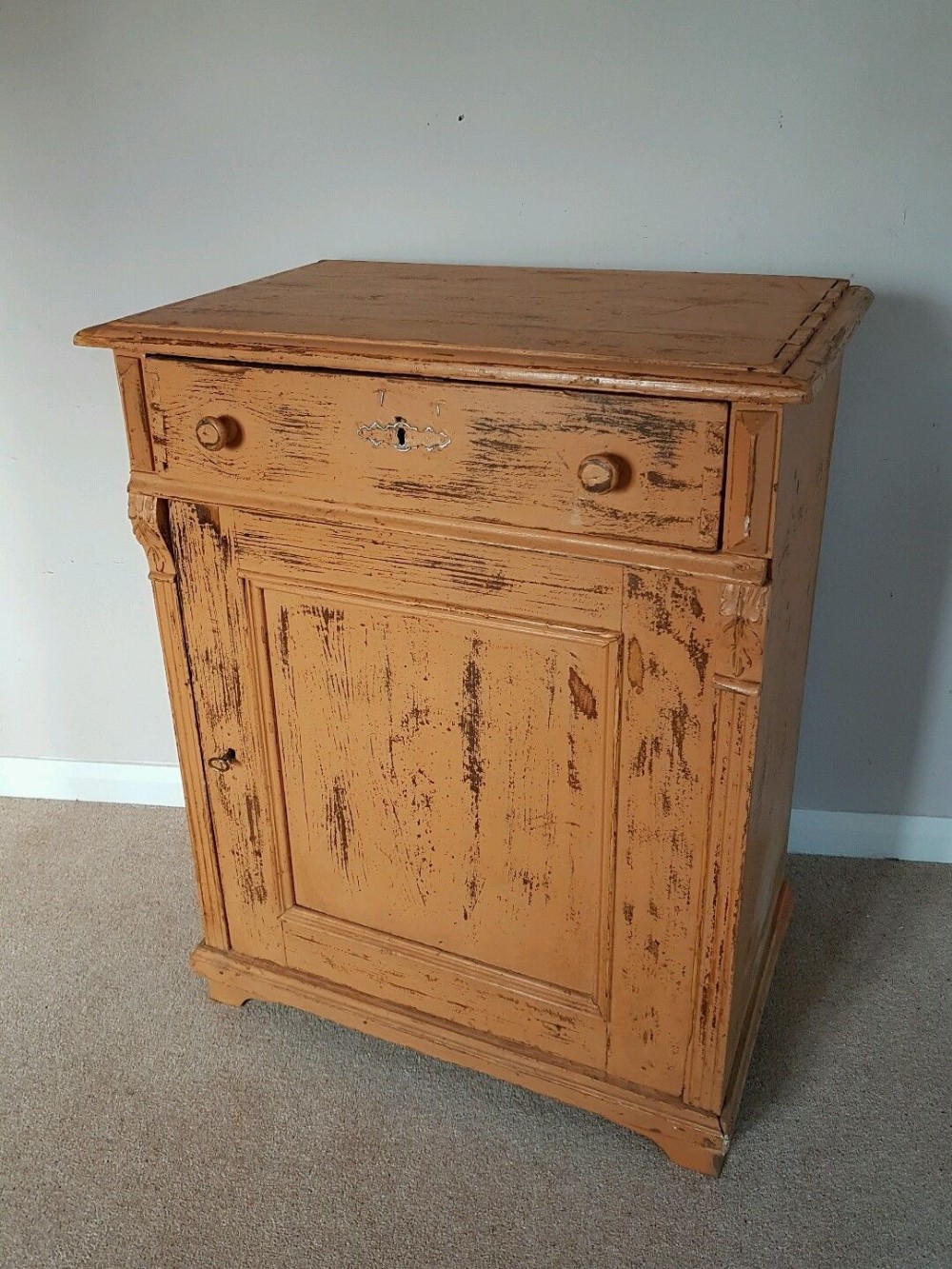 c1890 Pine Cupboard Sideboard Shabby Chic