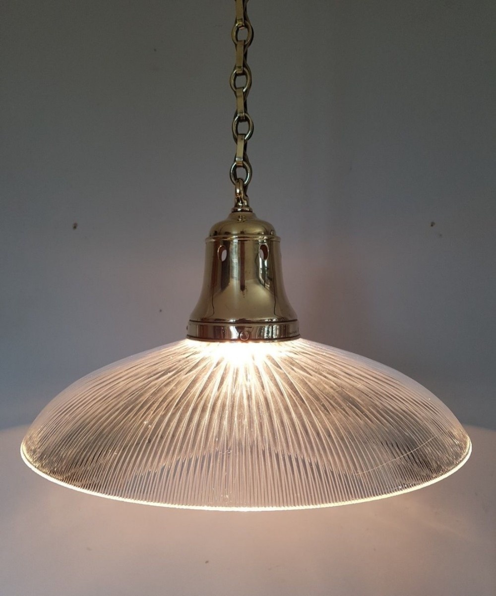 Large Holophane Flying Saucer Ceiling Lamp