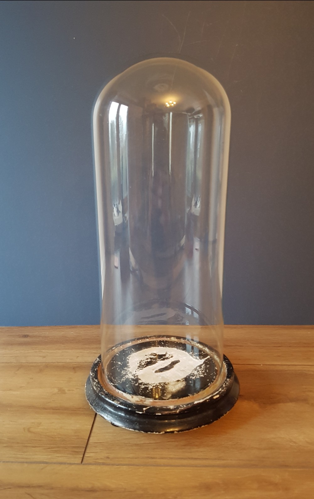 C1860 FRENCH GLASS DOME ON DISTRESSED BASE View IV