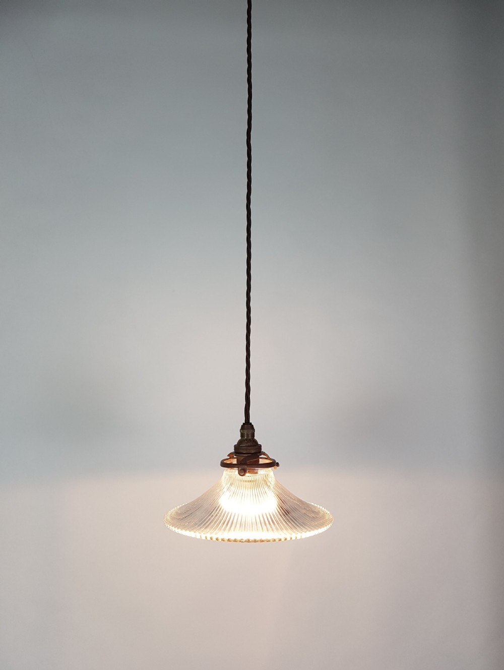 c1920 French Holophane Pagoda Ceiling Light (No 2 of 5 available) View III
