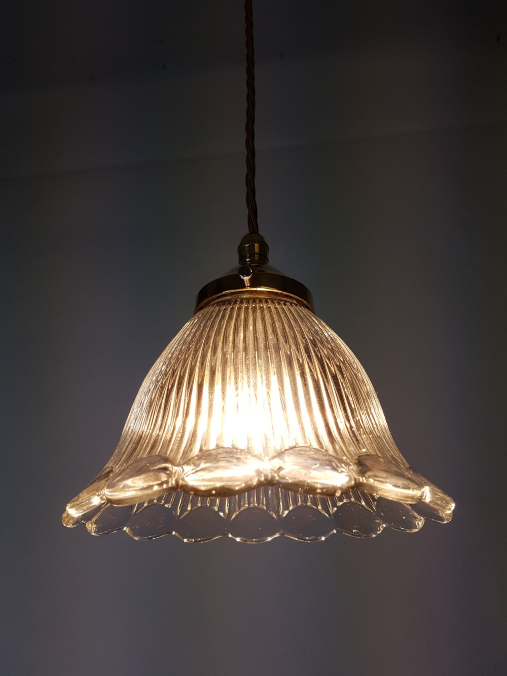 French Valleysthal Ceiling Pendant Light; Rewired  View VI