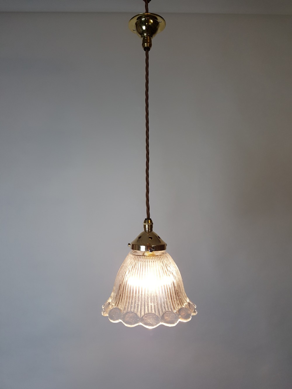 French Valleysthal Ceiling Pendant Light; Rewired  View VII
