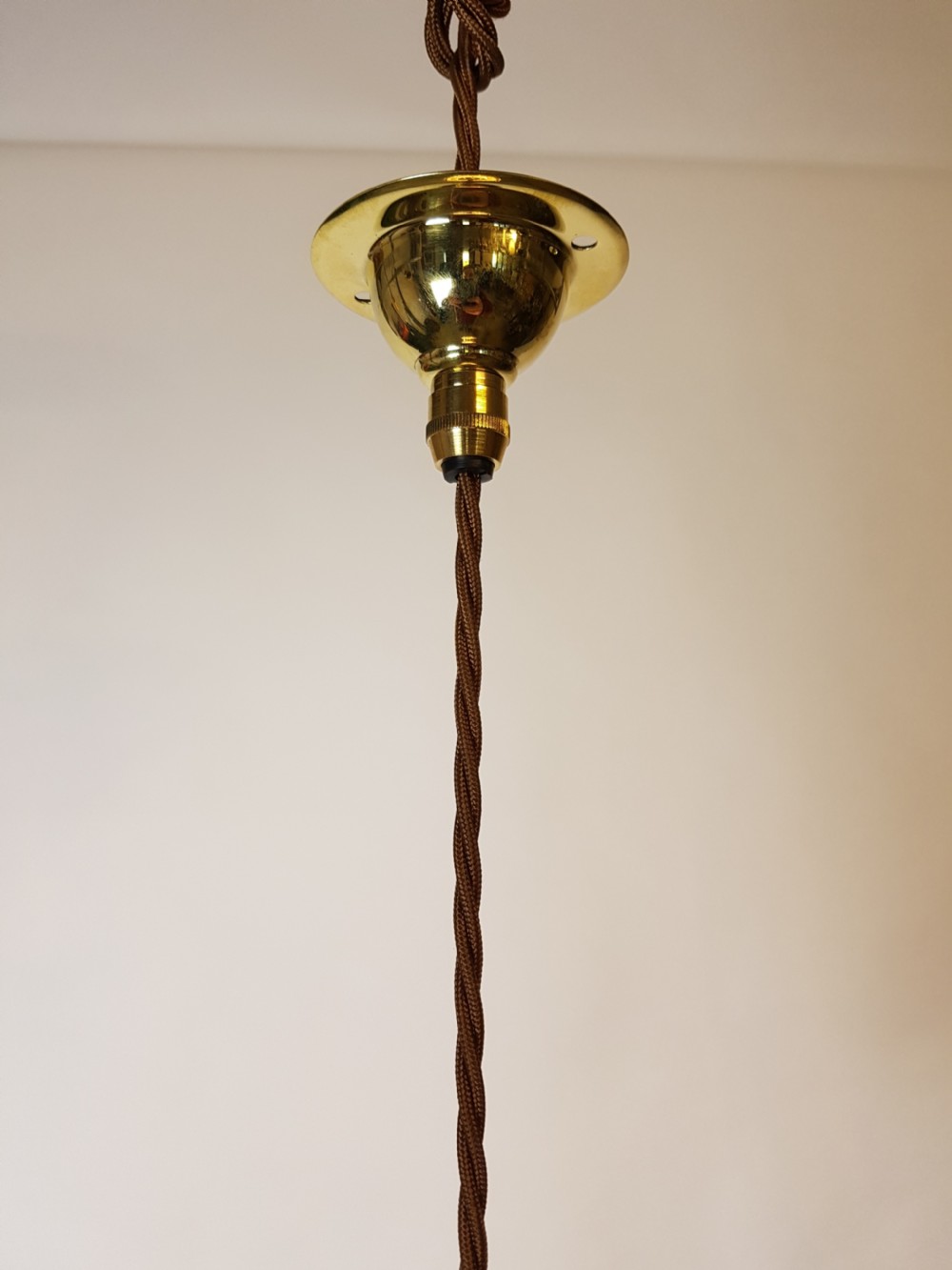 French Valleysthal Ceiling Pendant Light; Rewired  View XI