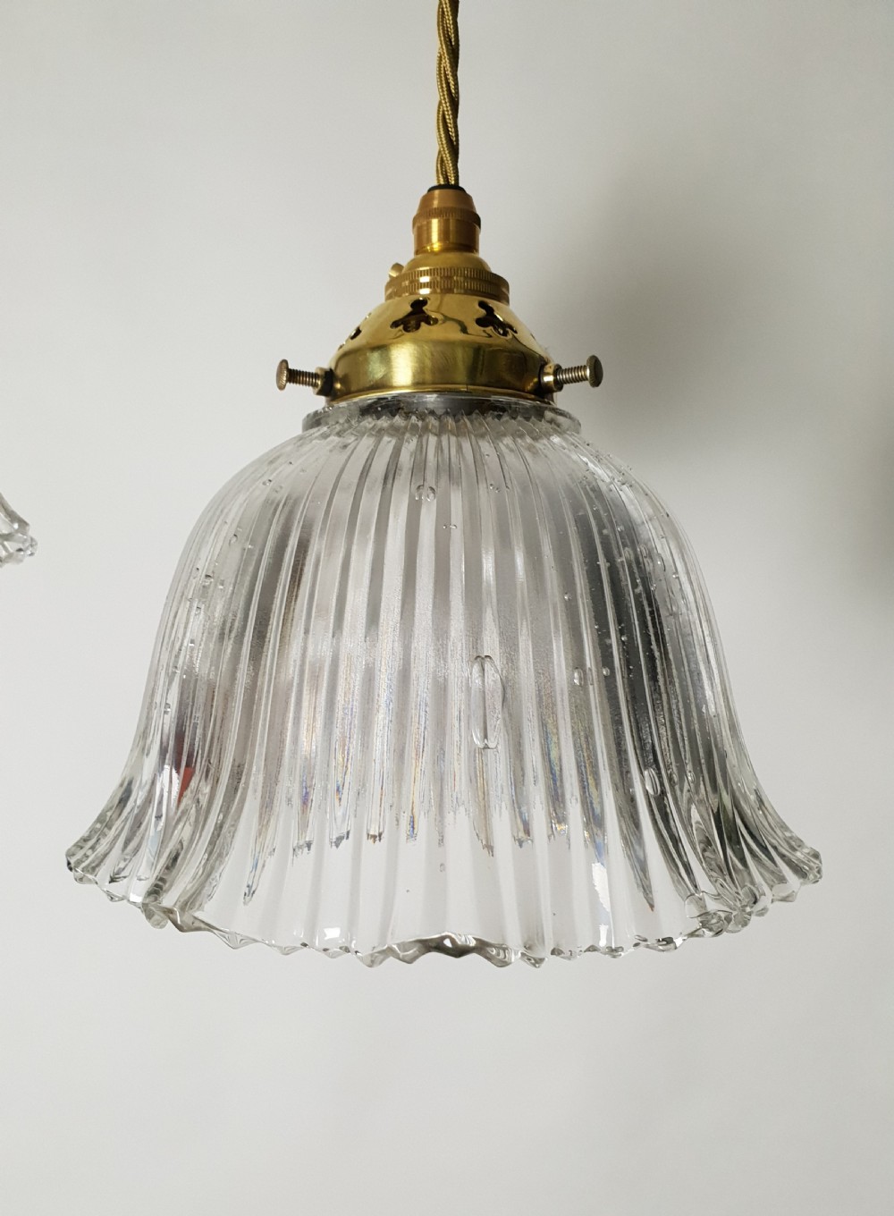 Pair of Holophane Ceiling Lights; Rewired  View III