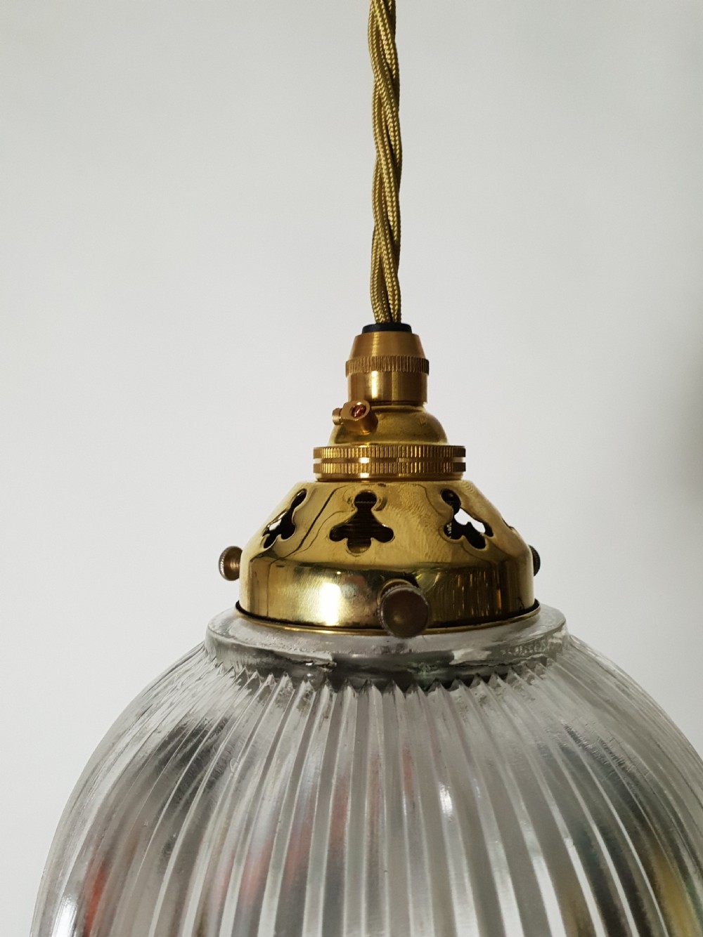 Pair of Holophane Ceiling Lights; Rewired  View V