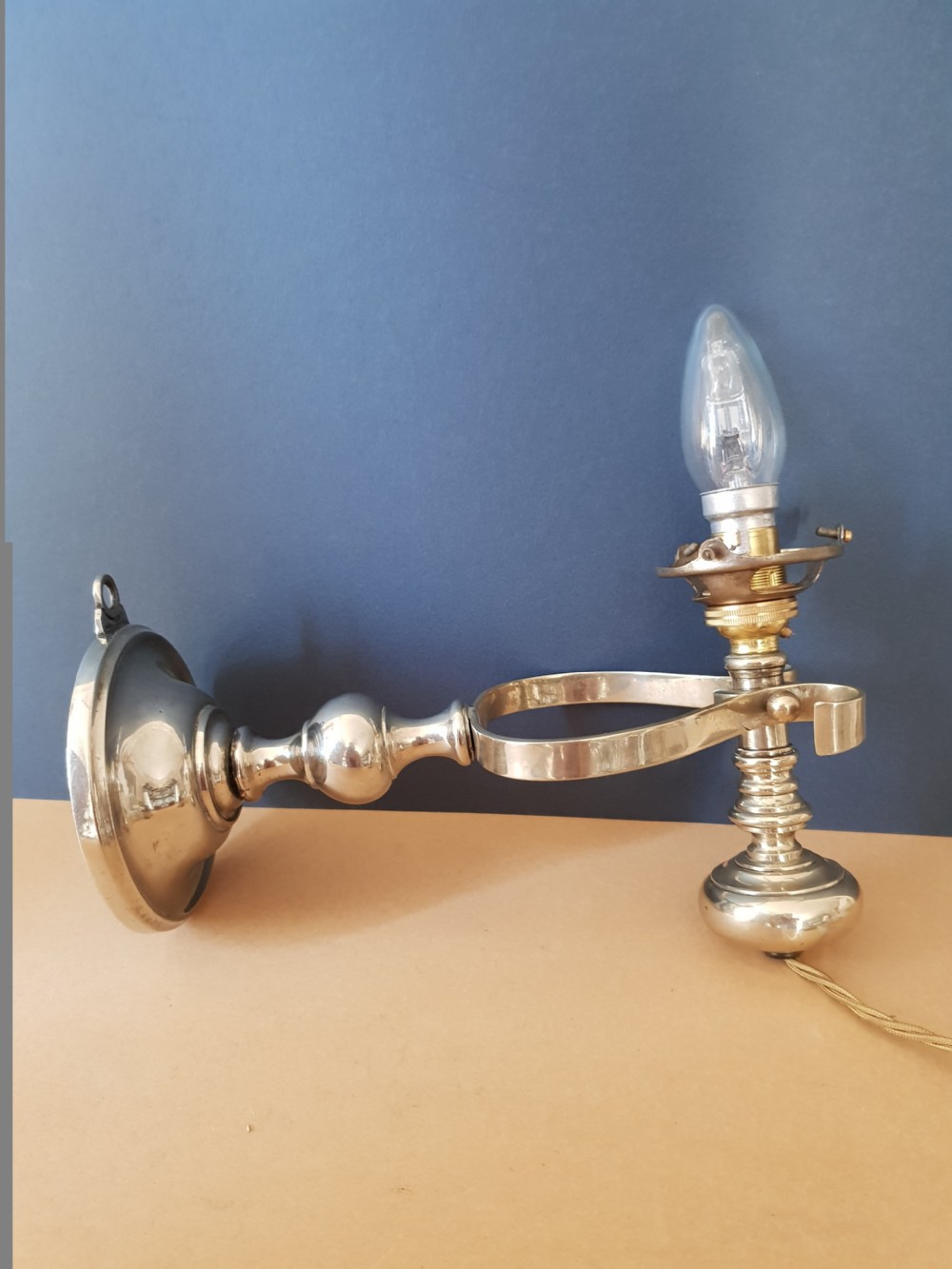 Chrome Pullman Wall or Table Lamp, Rewired and PAT tested 