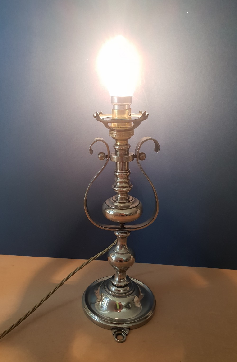 Chrome Pullman Wall or Table Lamp, Rewired and PAT tested  View II