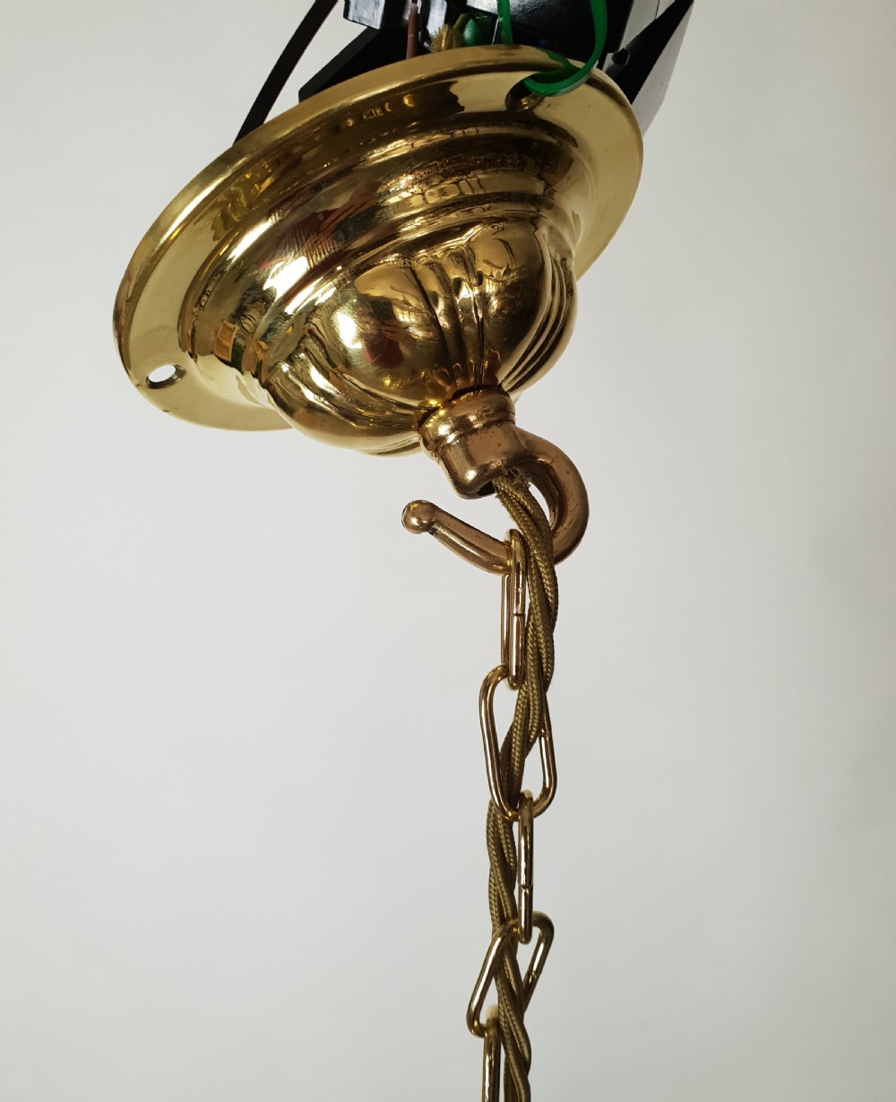 Edwardian Cut Crystal Pineapple Ceiling Light, Rewired  View VI