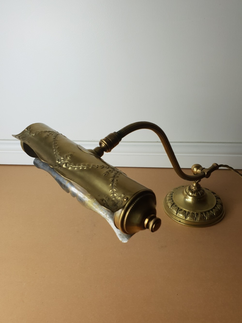 French Paris Piano Desk Lamp, Rewired and PAT tested  View IV