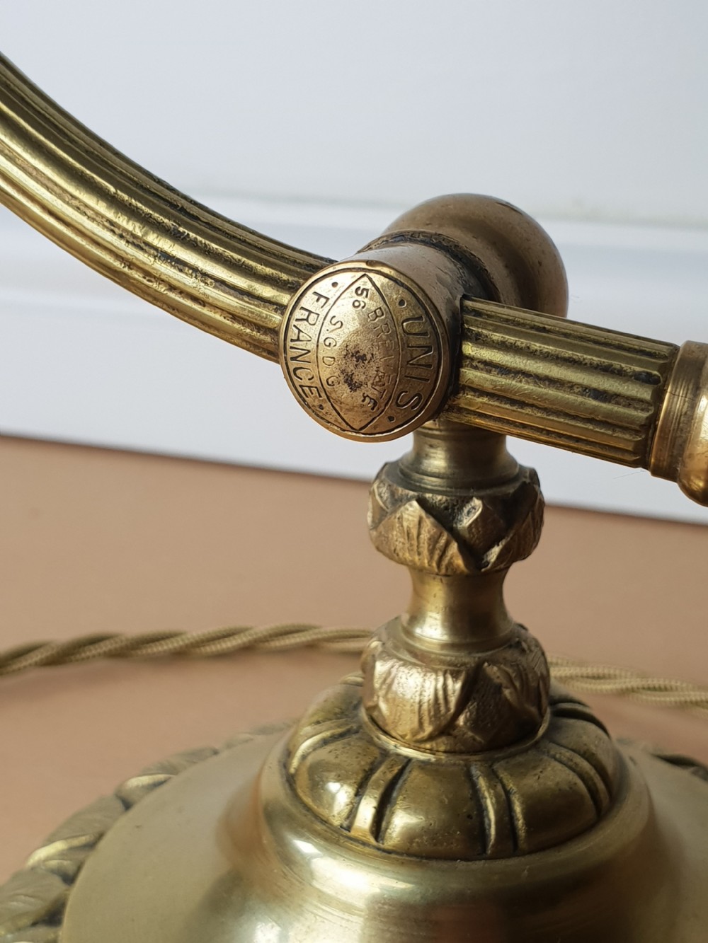 French Paris Piano Desk Lamp, Rewired and PAT tested  View VIII