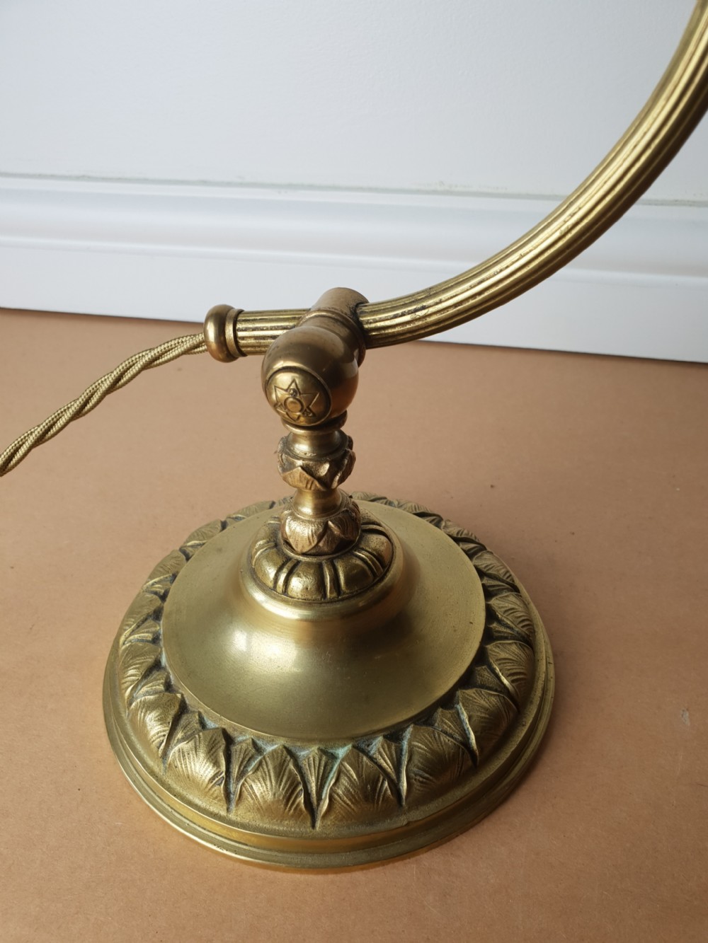 French Paris Piano Desk Lamp, Rewired and PAT tested  View X